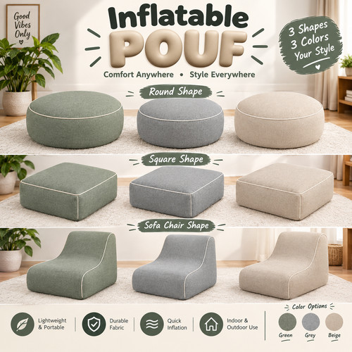 Pouf gonfiabile ottomano - pouf,
