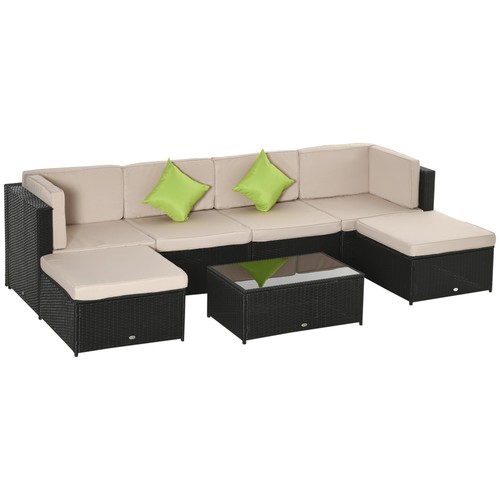 Outsunny set pezzi salotto - set, 7